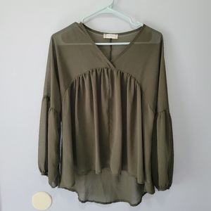 Altar'd State Sheer Babydoll Top